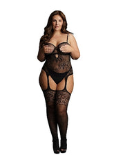 Suspender Rhinestone Bodystocking Body Stockings